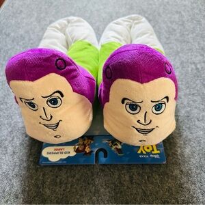 Disney Pixar Toy Story Buzz Lightyear Plush Slippers | NWT